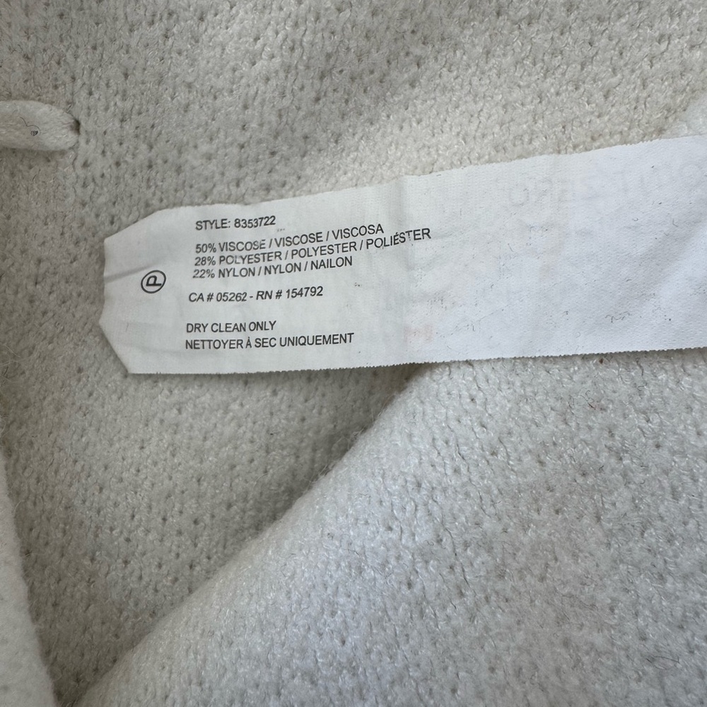 Point Zero white/cream hooded open-front cardigan size L. - Picture 3 of 4